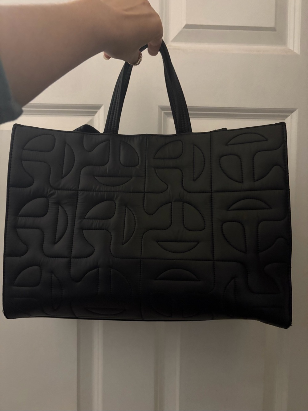 Telfar x Mooseknuckles Quilted Black Puffer Bag - Large